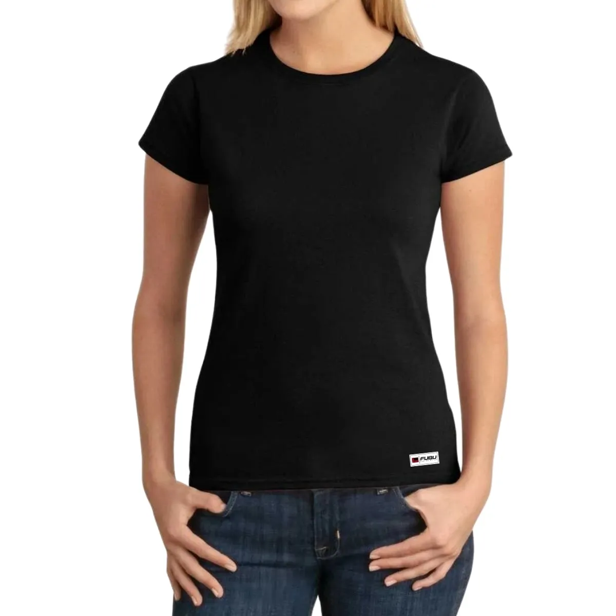 Playera Mujer Fubu Logo Azul Reverso