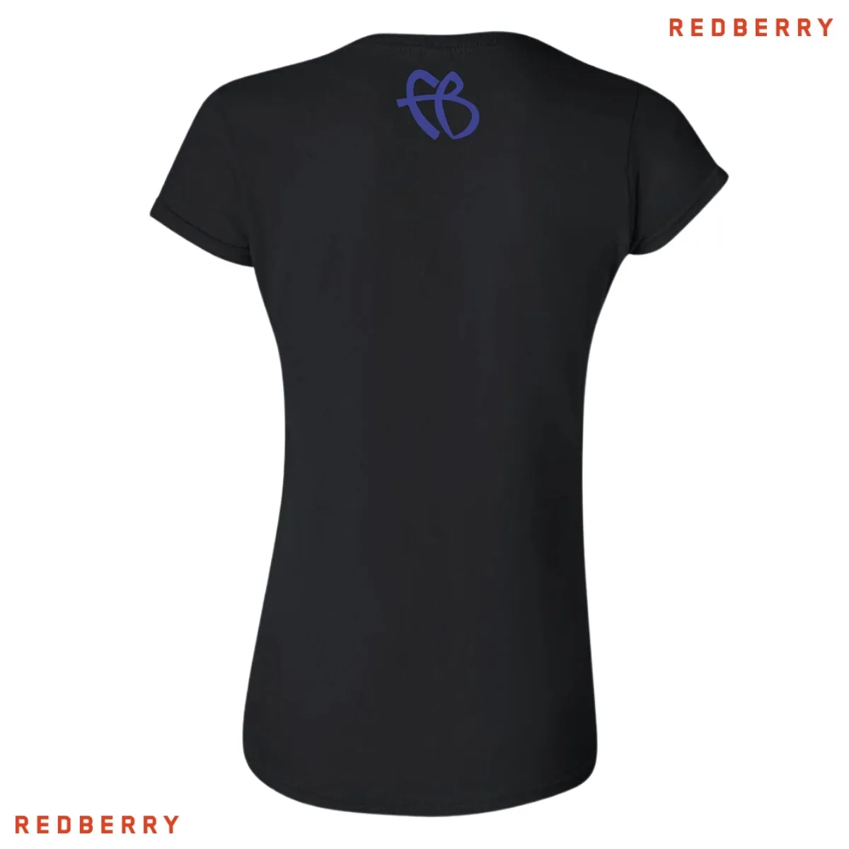 Playera Mujer Fubu Logo Azul Reverso