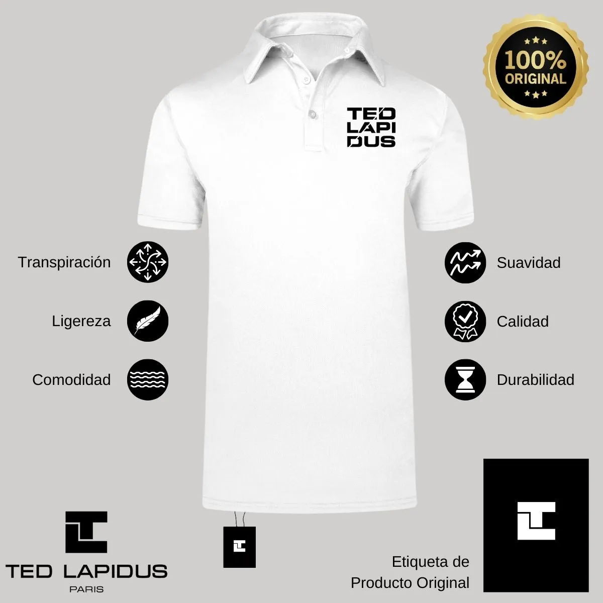 Playera Tipo Polo Hombre Ted Lapidus Paris M.