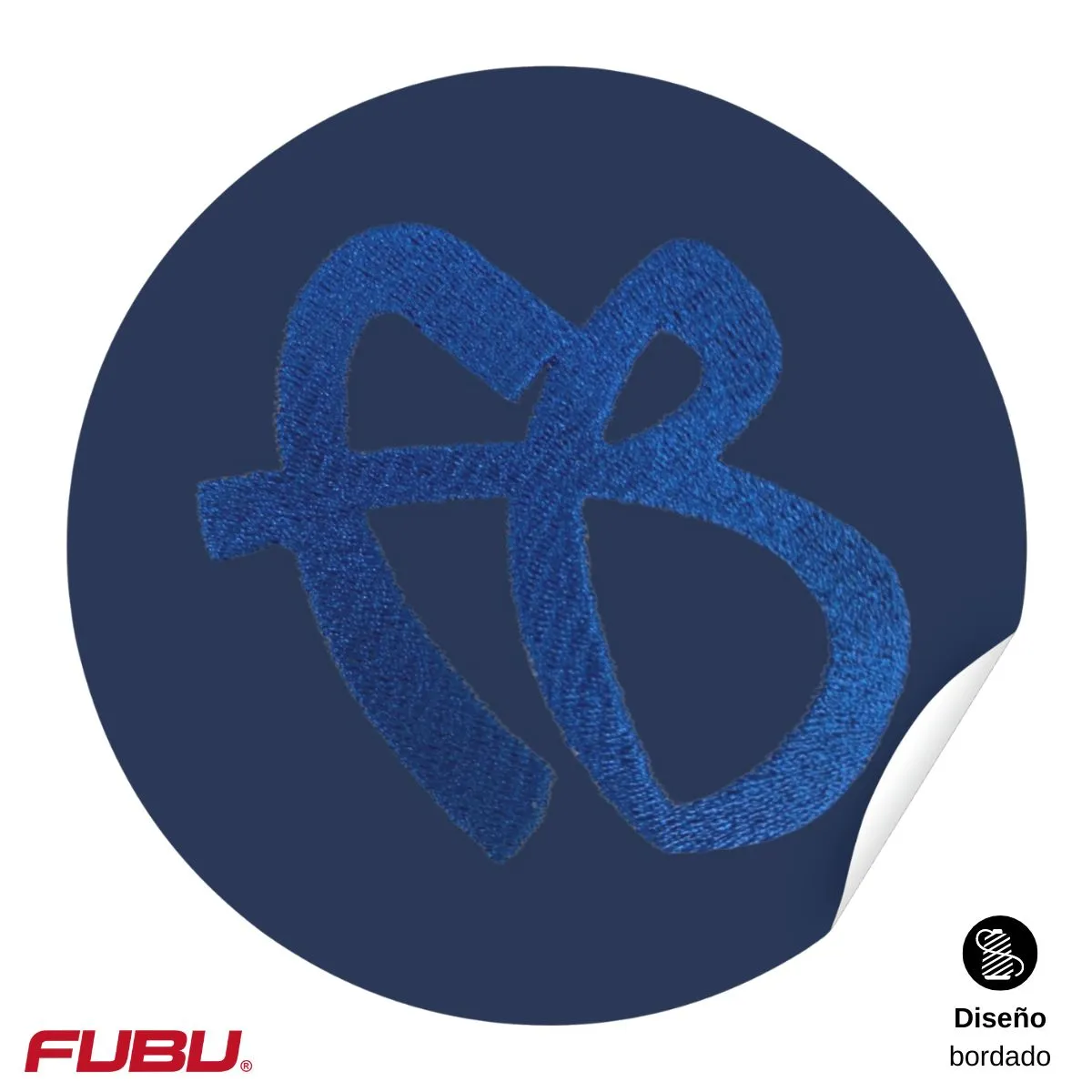 Playera Tipo Polo Piqué Mujer Fubu FB Azul Bordado