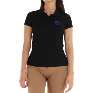 Playera Tipo Polo Piqué Mujer Fubu FB Azul Bordado