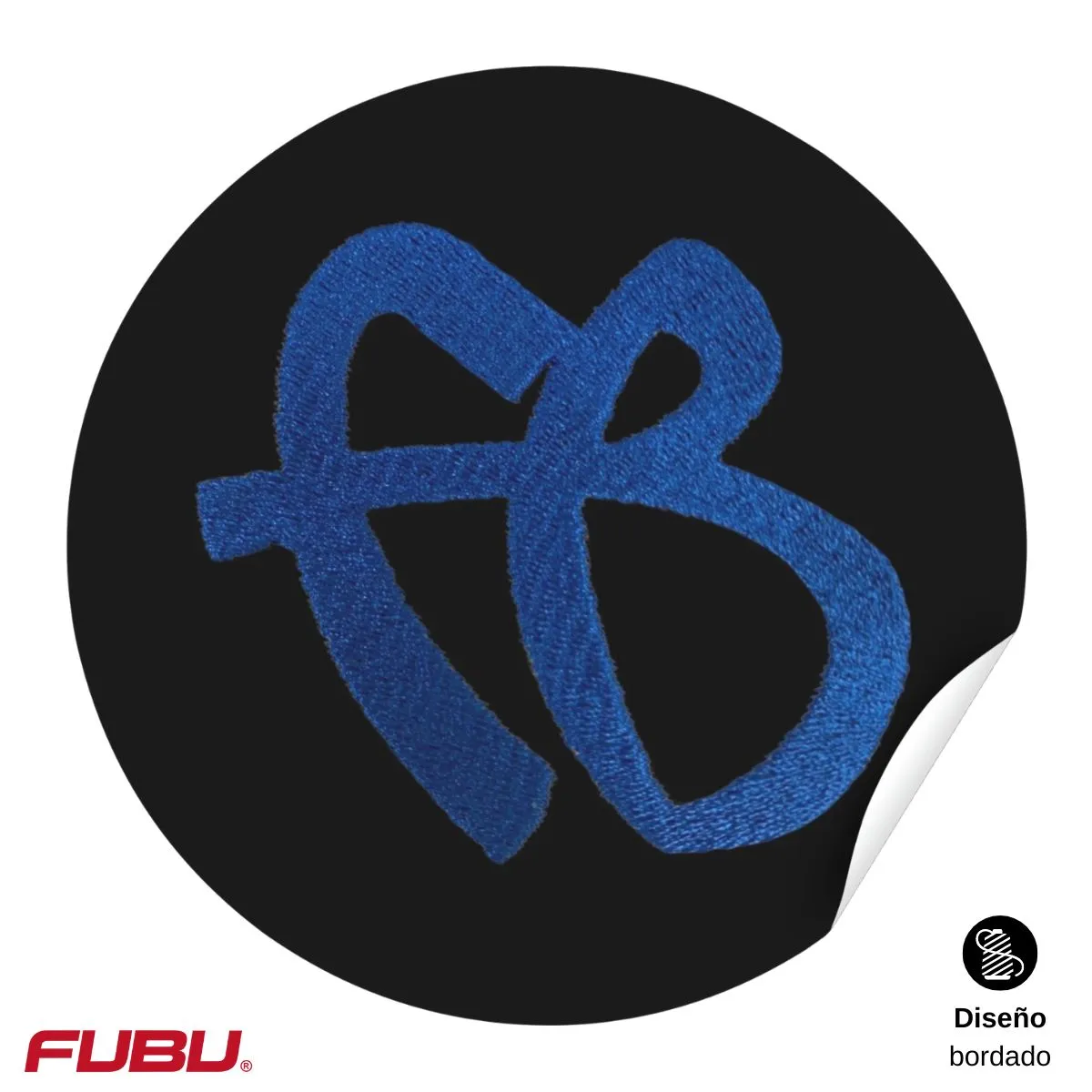 Playera Tipo Polo Piqué Mujer Fubu FB Azul Bordado