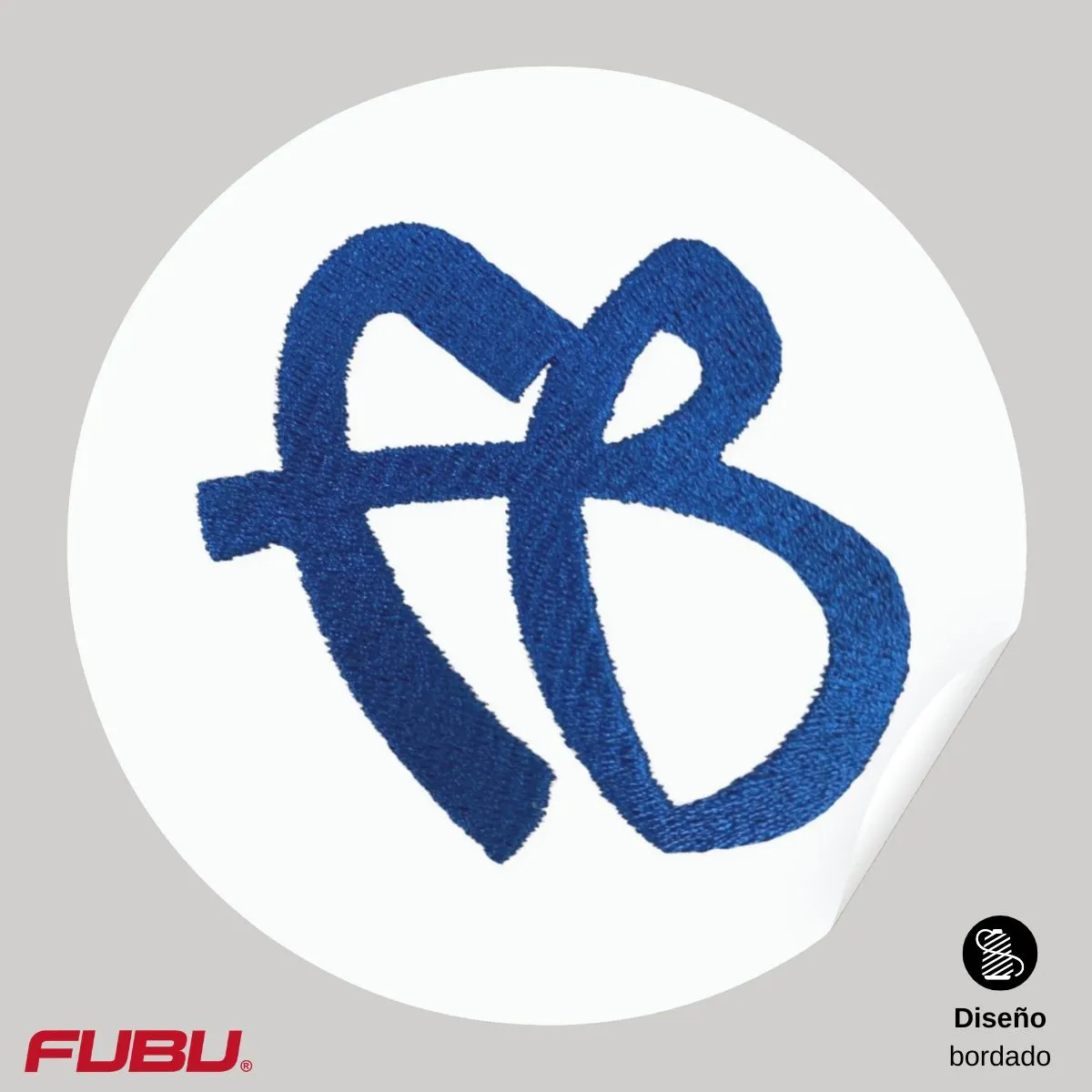 Playera Tipo Polo Piqué Mujer Fubu FB Azul Bordado
