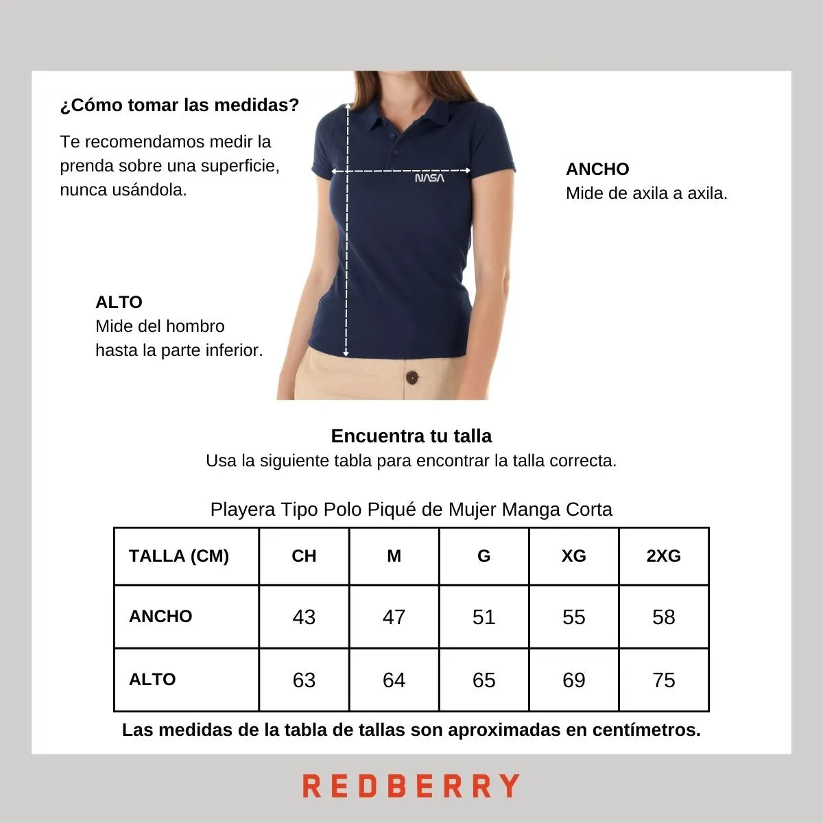 Playera Tipo Polo Piqué Mujer Nasa Worm Mono Bordado