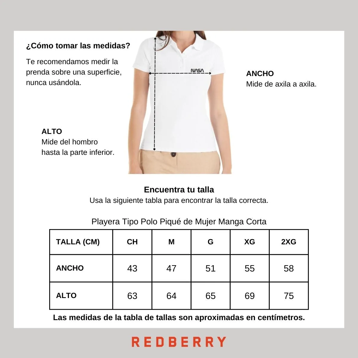 Playera Tipo Polo Piqué Mujer Nasa Worm Mono Bordado
