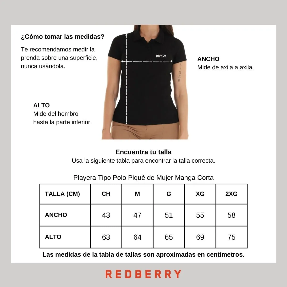 Playera Tipo Polo Piqué Mujer Nasa Worm Mono Bordado