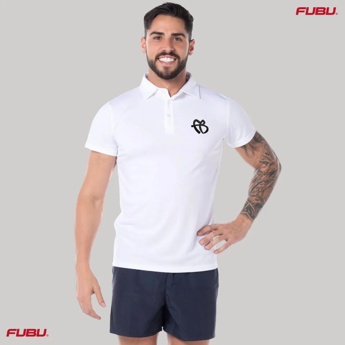 Playera Tipo Polo Transpirable Hombre Fubu FB Mono Bordado