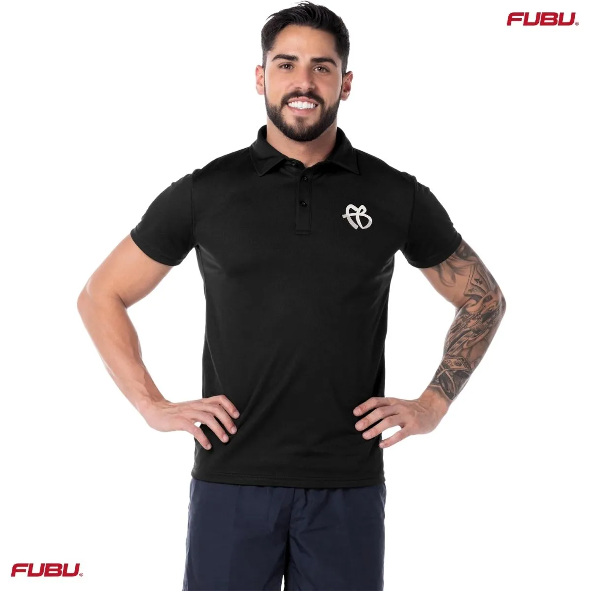 Playera Tipo Polo Transpirable Hombre Fubu FB Mono Bordado