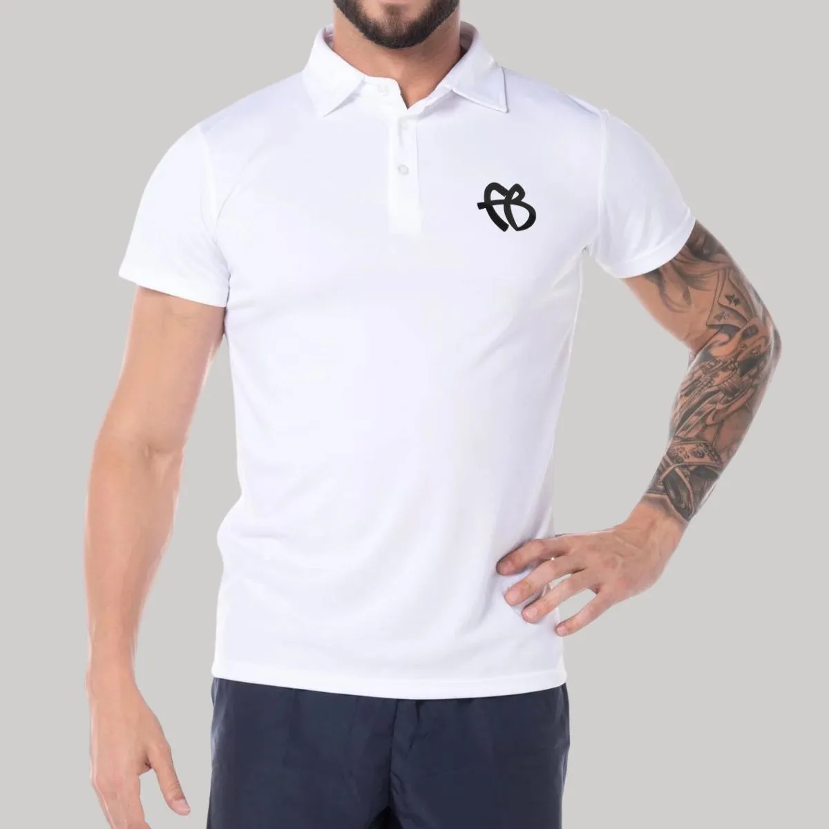 Playera Tipo Polo Transpirable Hombre Fubu FB Mono Bordado