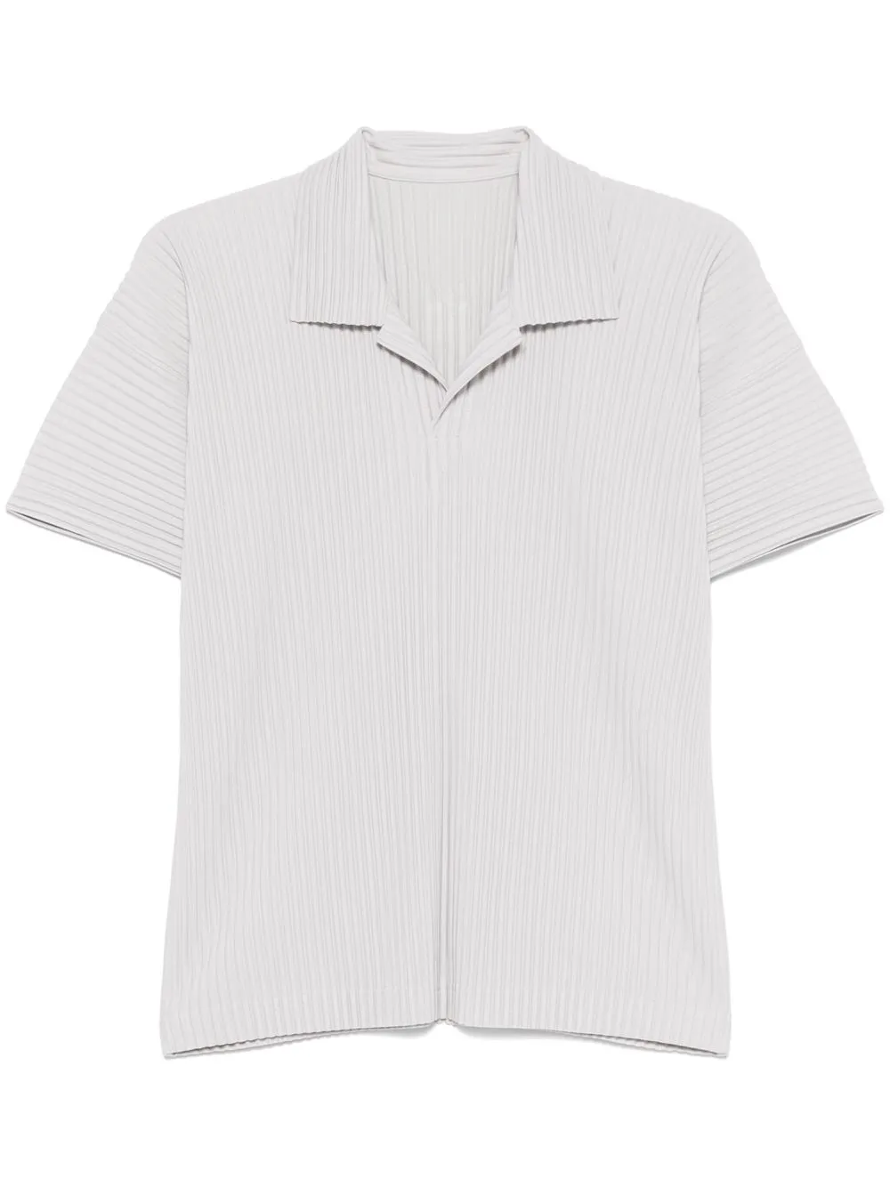 Pleated polo shirt