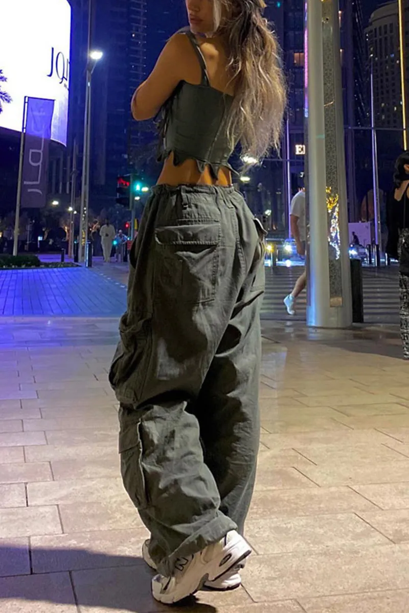 PM0244 Baggy Cargo Long Pants