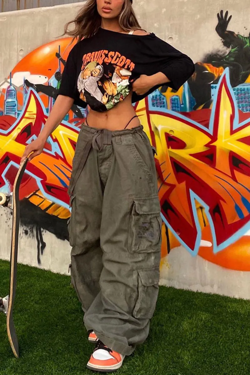 PM0244 Baggy Cargo Long Pants