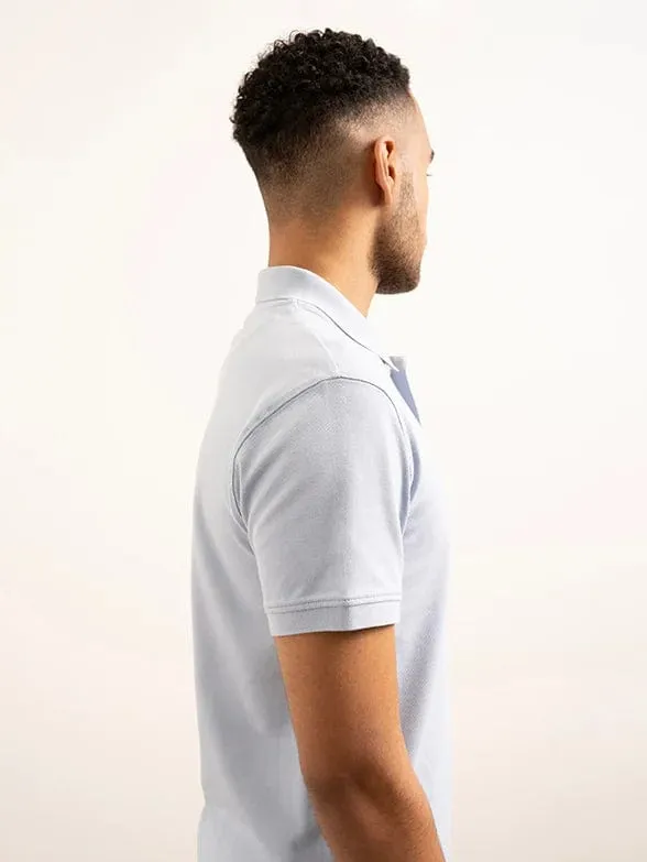 Polo Light Blue Pique Short Sleeve Golfer