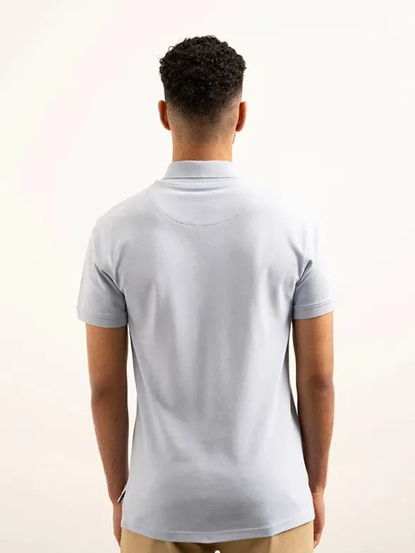 Polo Light Blue Pique Short Sleeve Golfer