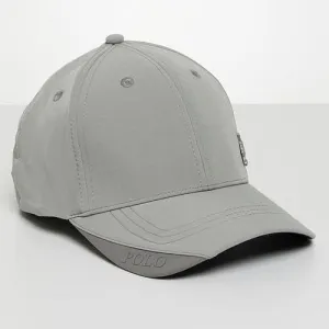 Polo Men's 6 Panel Metal Pony Fitted Peak Light Grey
