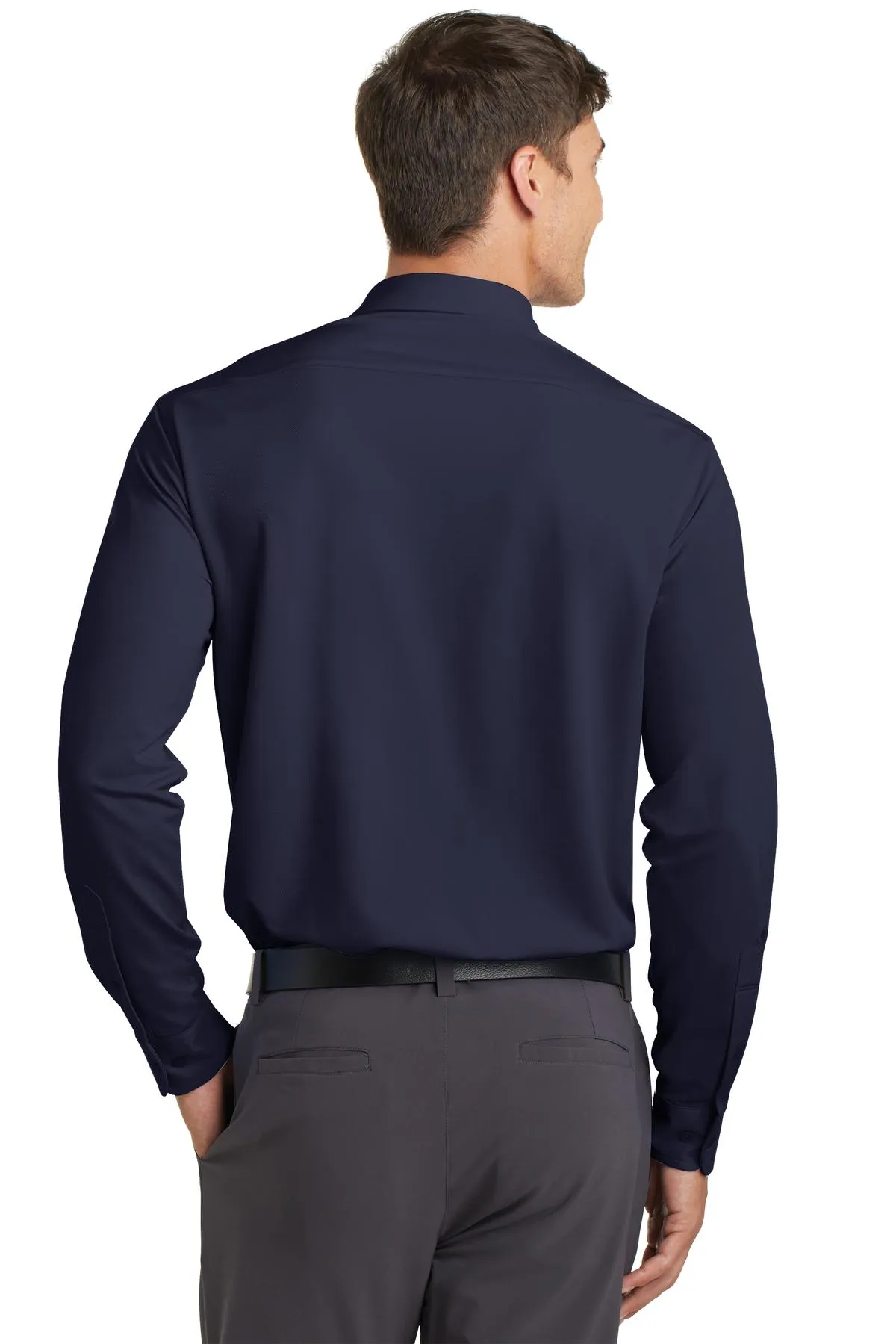 Port Authority Dimension Knit Dress Shirt. K570 Dark Navy