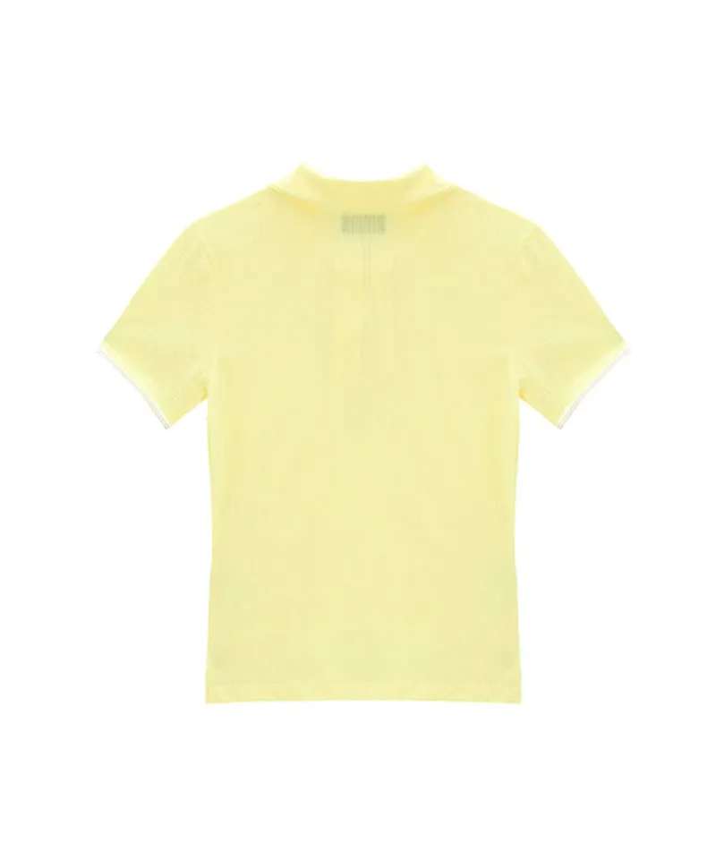 POSHERD Light Cool Pique Top - Light Yellow