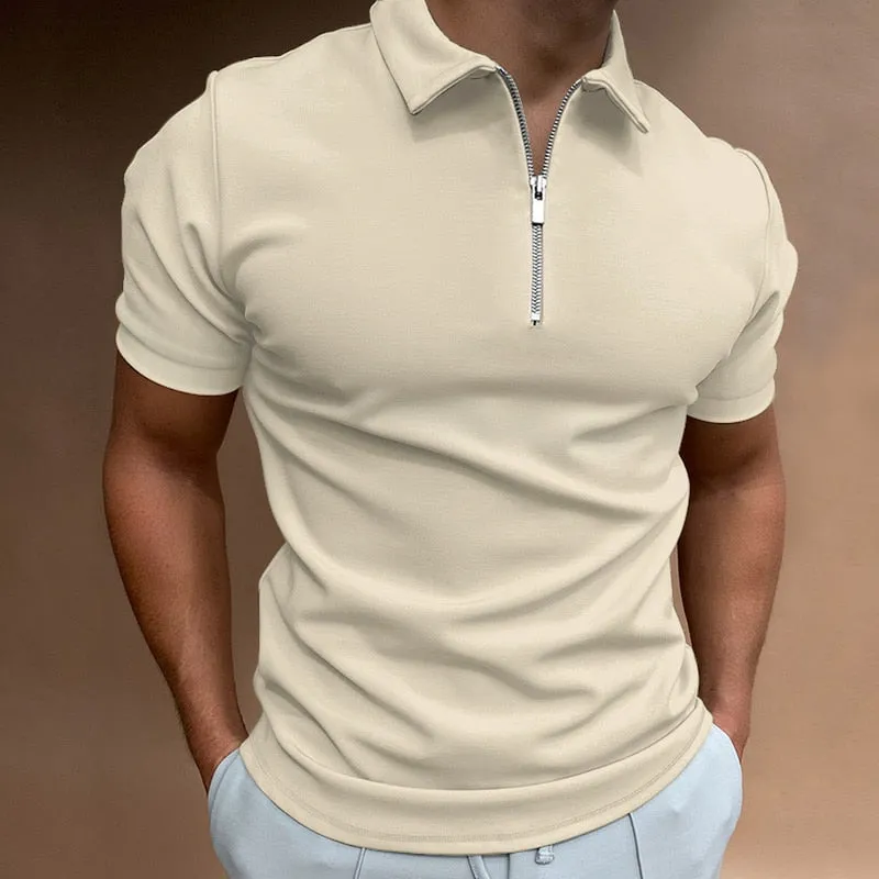 Premium Men's Zip-Up Polo