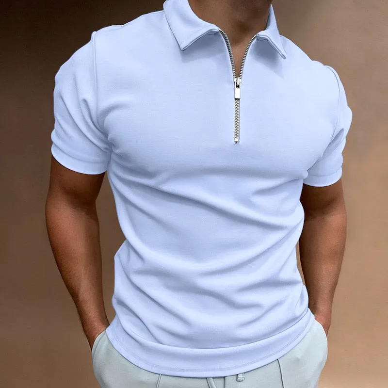 Premium Men's Zip-Up Polo