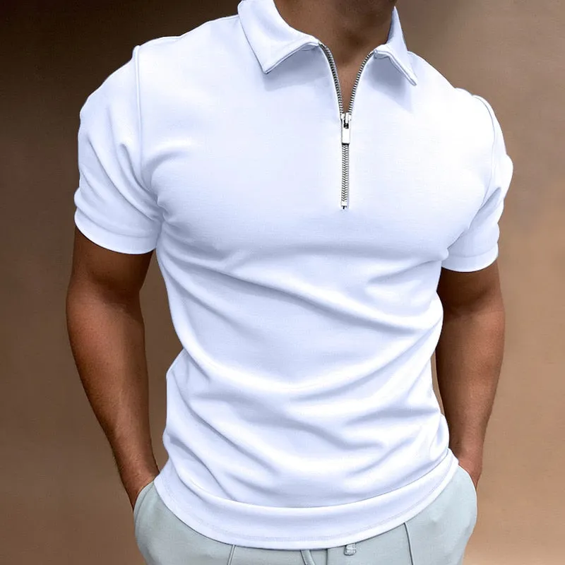 Premium Men's Zip-Up Polo