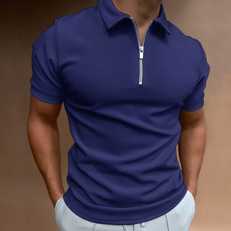 Premium Men's Zip-Up Polo
