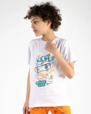 Printed Boys Short Sleeve  Pajama with Pants