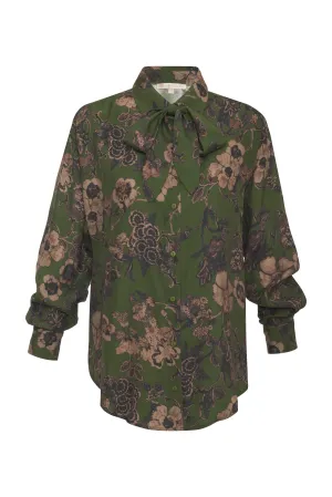 Printed LA Loose Shirt Sage Botanical