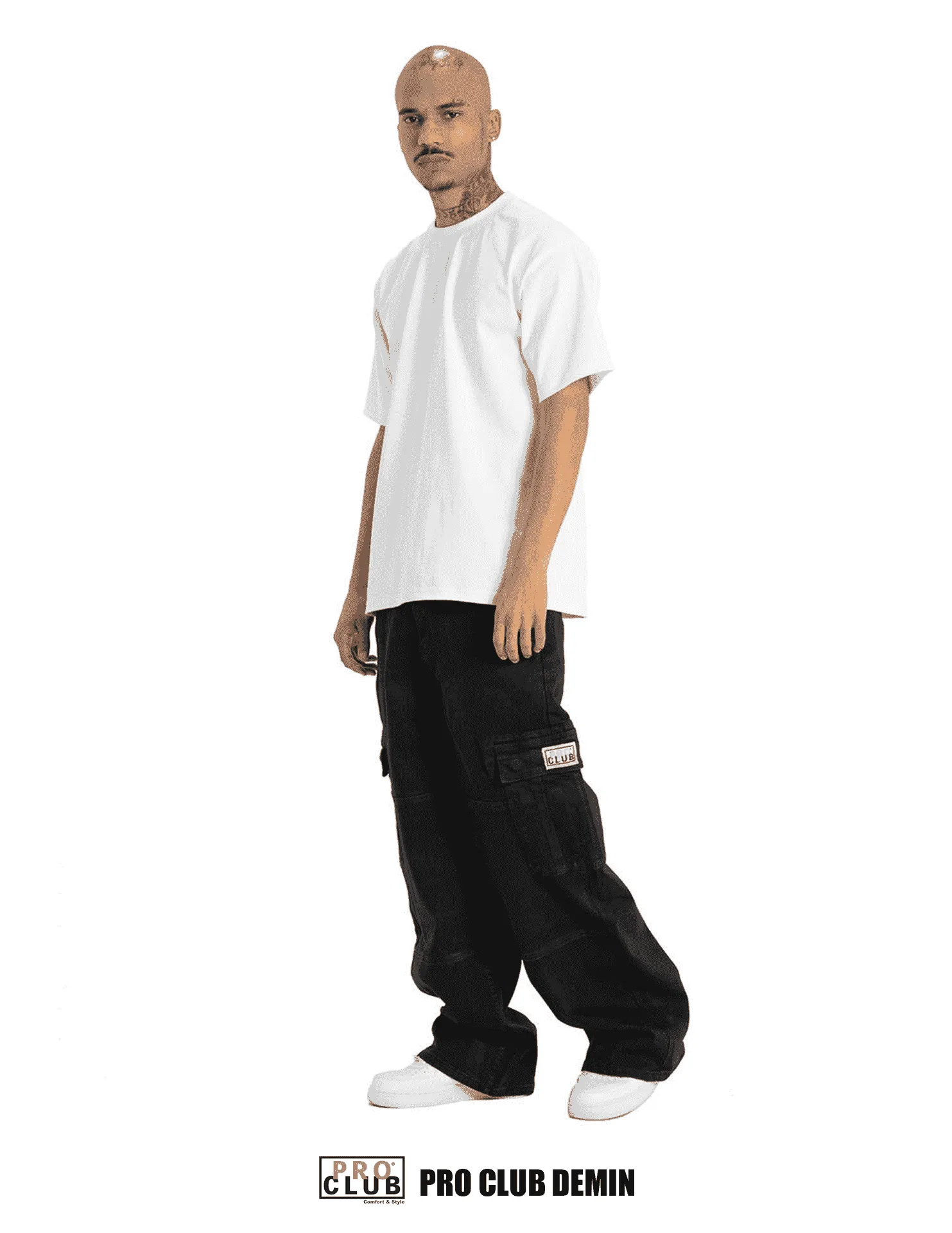 Pro Club Baggy Denim Cargo - Black
