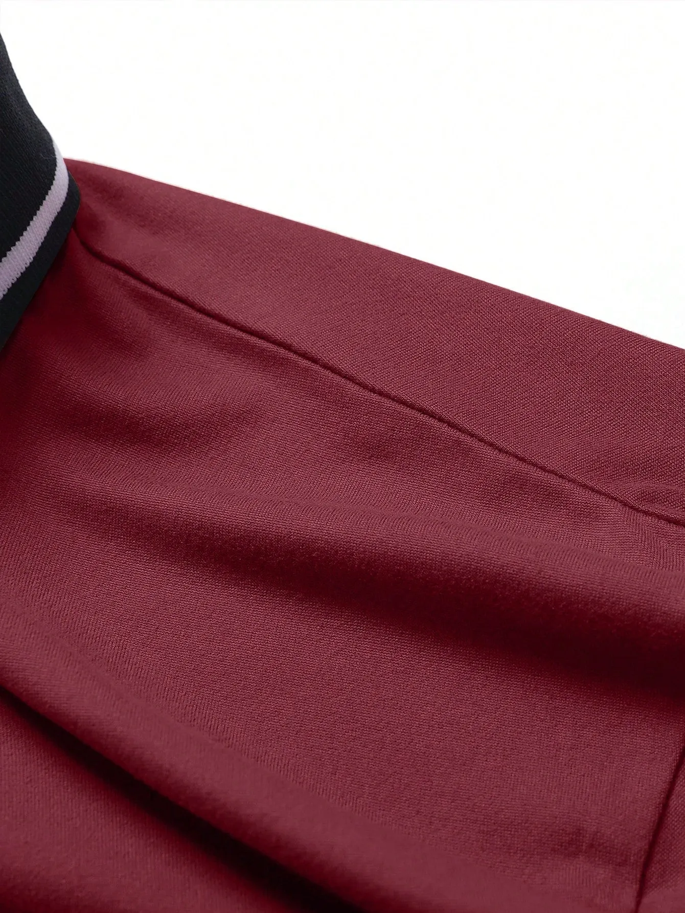 QA Spring And Autumn Men Long-Sleeved Polo Shirt With Collar Solid Color Light Board Casual Sports Clothes Men Top