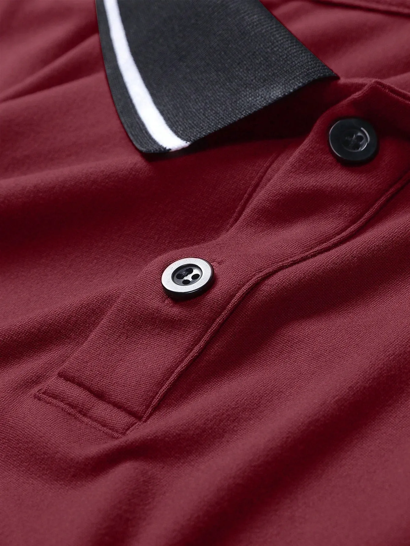 QA Spring And Autumn Men Long-Sleeved Polo Shirt With Collar Solid Color Light Board Casual Sports Clothes Men Top
