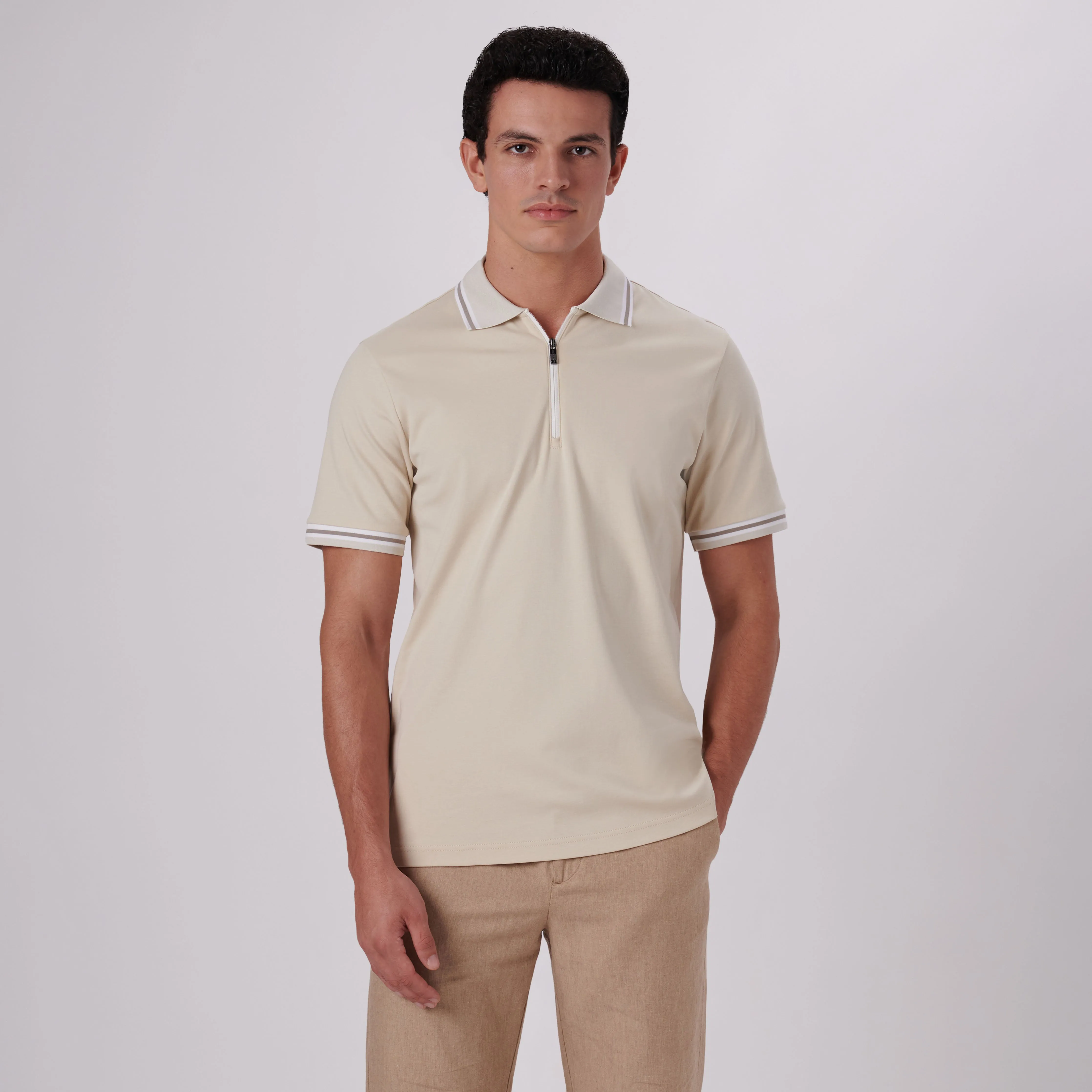 Quarter Zip Polo Shirt