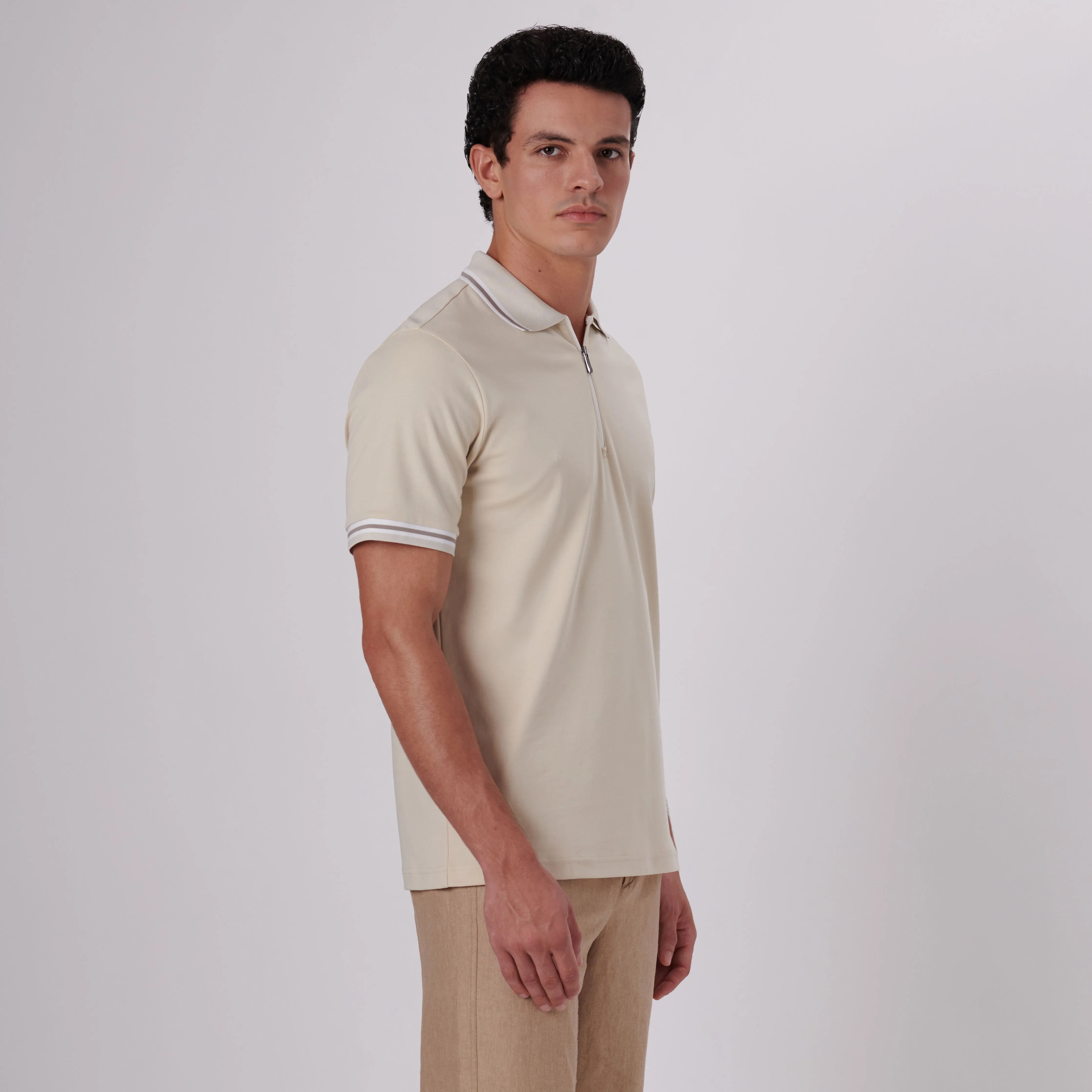 Quarter Zip Polo Shirt