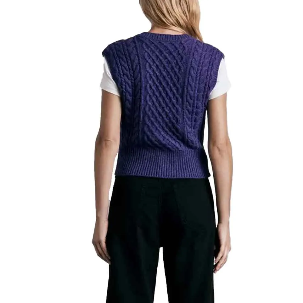 Rag & Bone Elizabeth Cable Knit Sweater Vest
