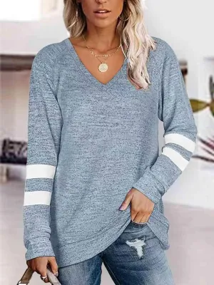 Raglan Sleeve T-Shirt, V Neck