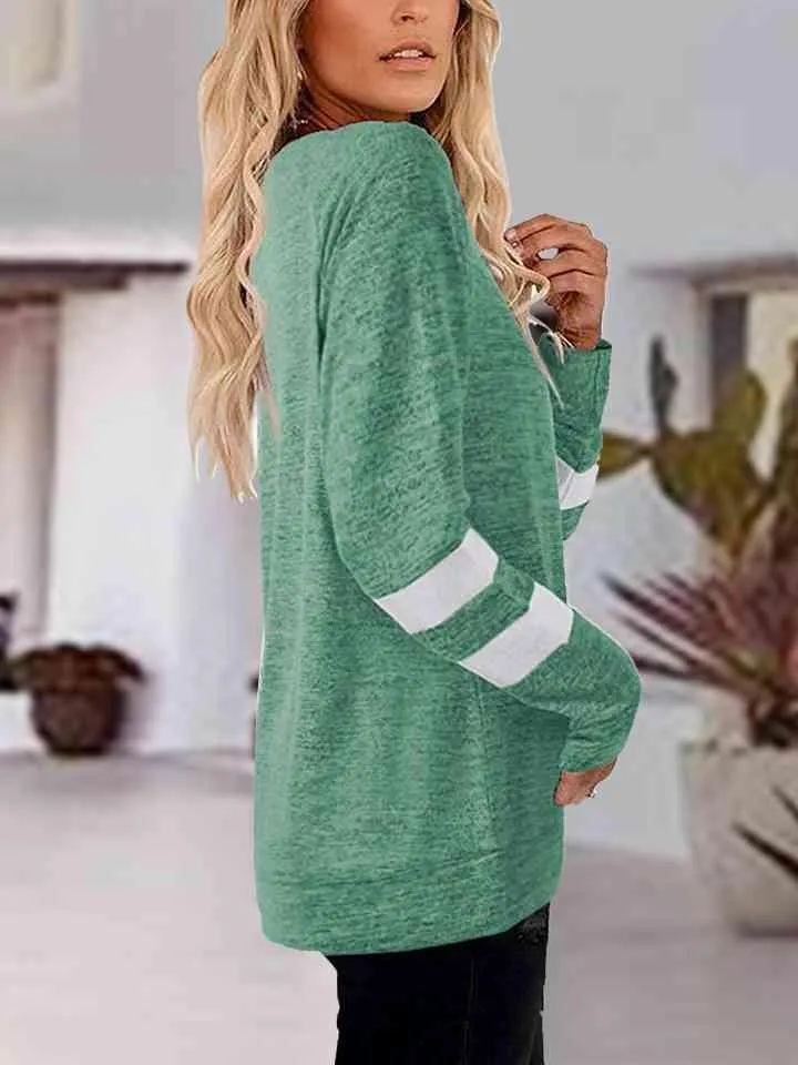 Raglan Sleeve T-Shirt, V Neck