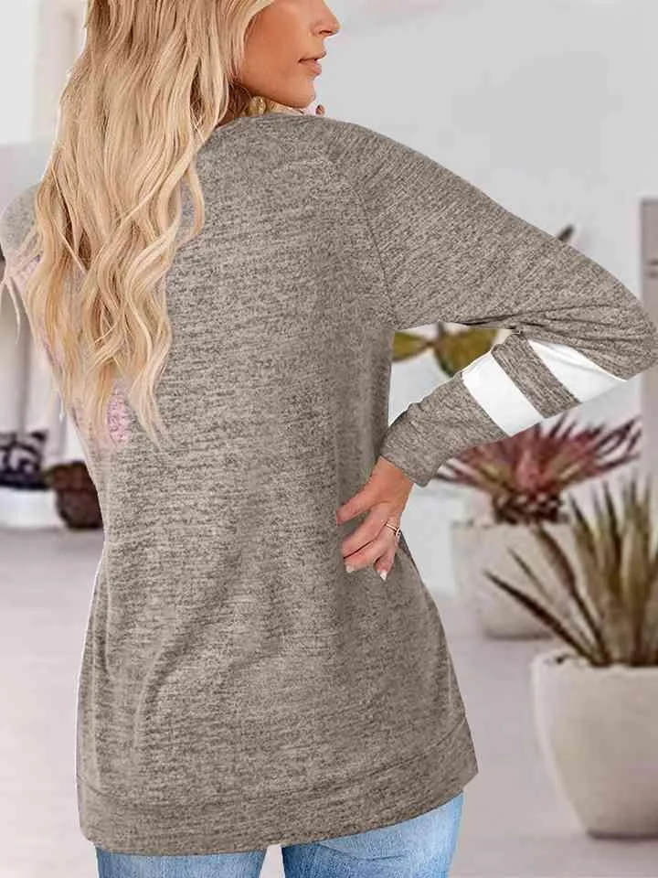 Raglan Sleeve T-Shirt, V Neck