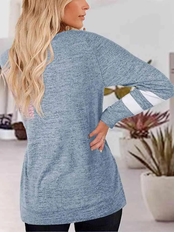 Raglan Sleeve T-Shirt, V Neck