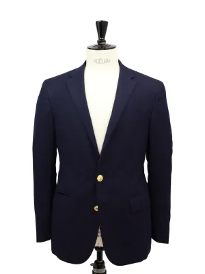 Ralph Lauren Navy Iconic Flannel Blazer