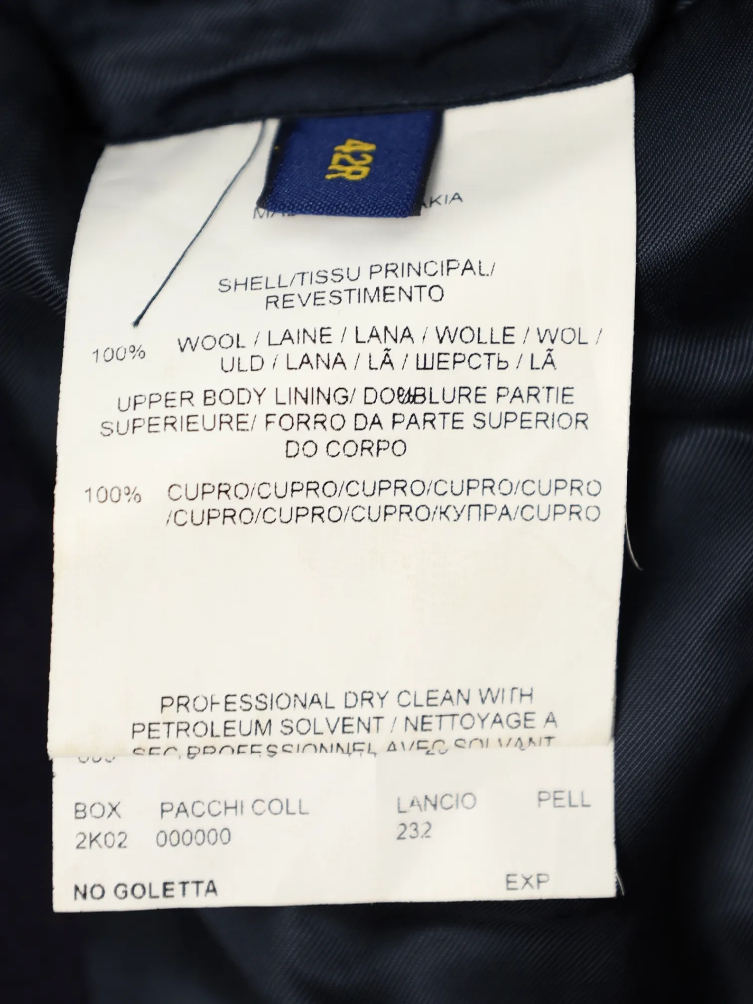 Ralph Lauren Navy Iconic Flannel Blazer