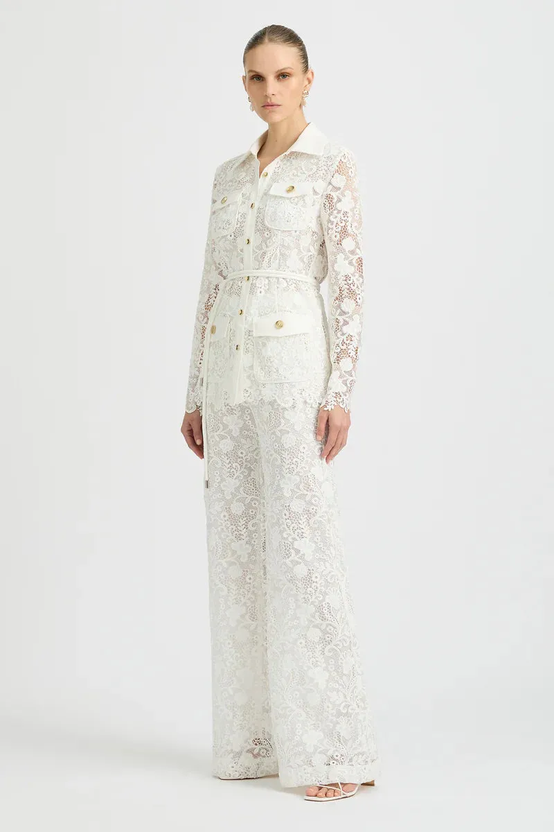 Rana Lace Blazer - White