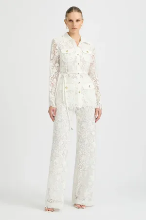 Rana Lace Blazer - White