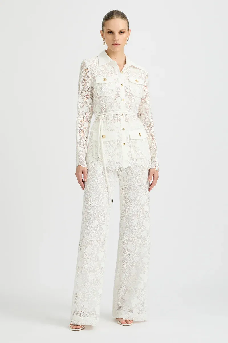Rana Lace Blazer - White