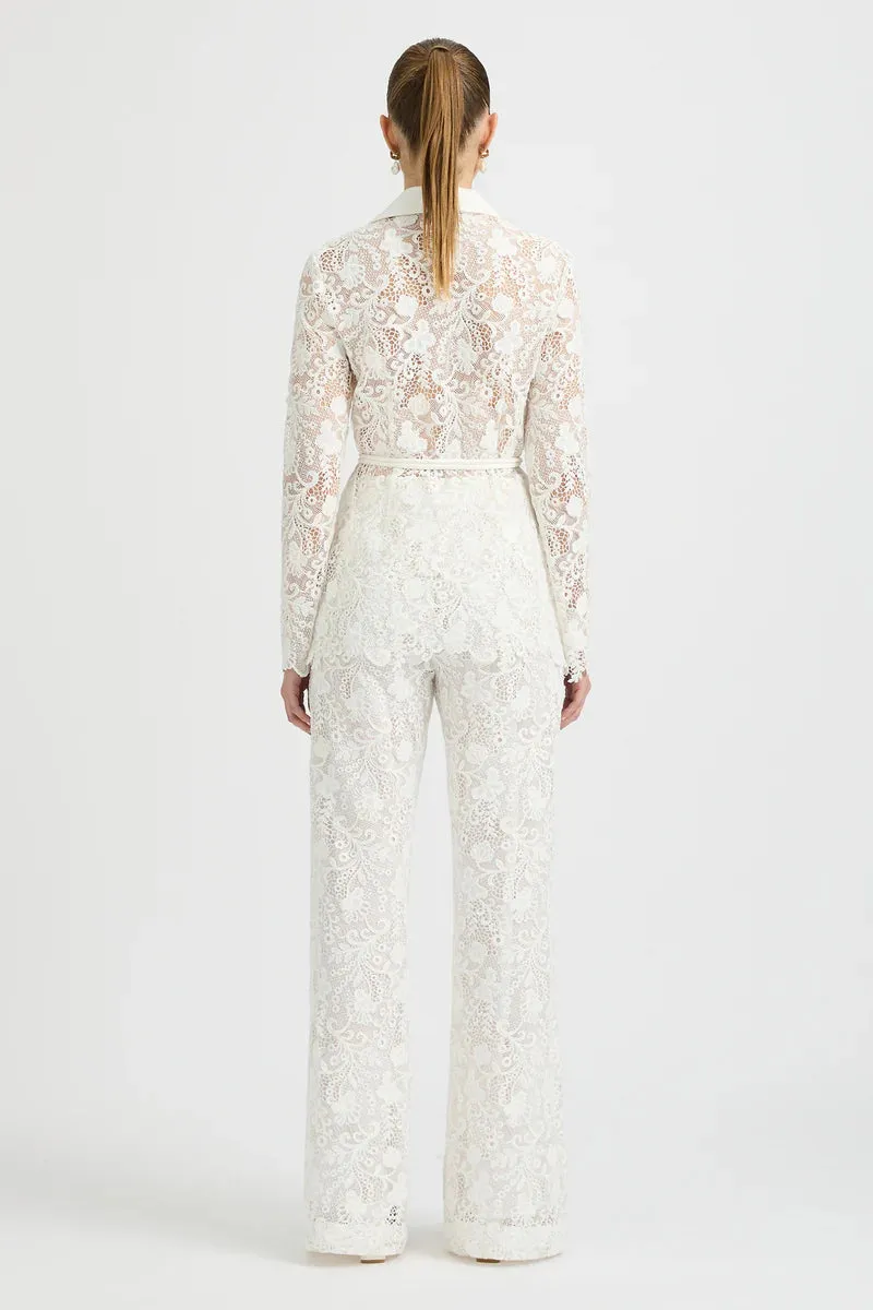 Rana Lace Blazer - White