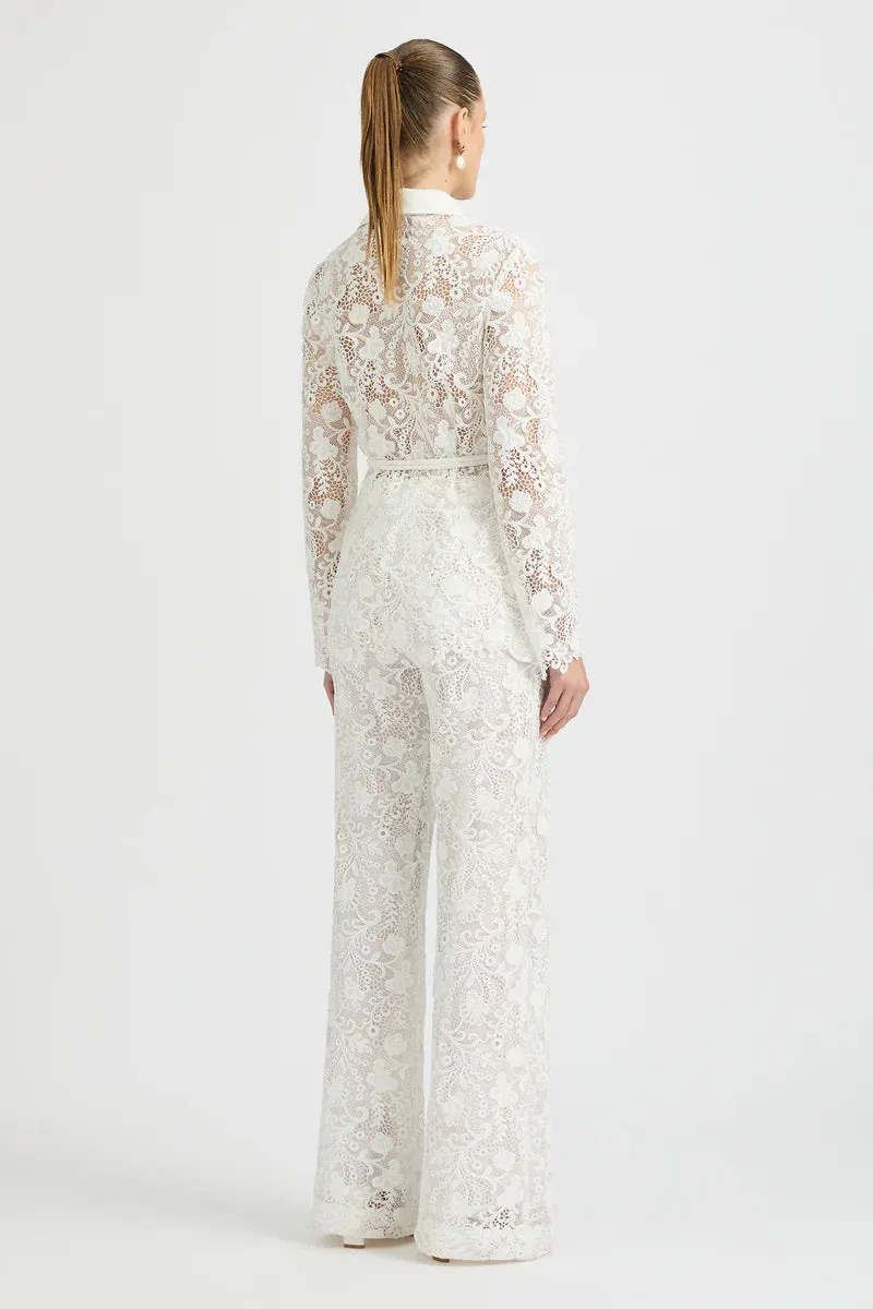 Rana Lace Blazer - White