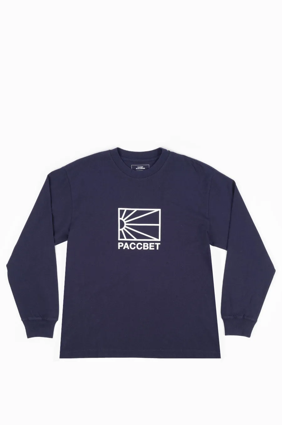 RASSVET L/S LOGO T-SHIRT KNIT NAVY