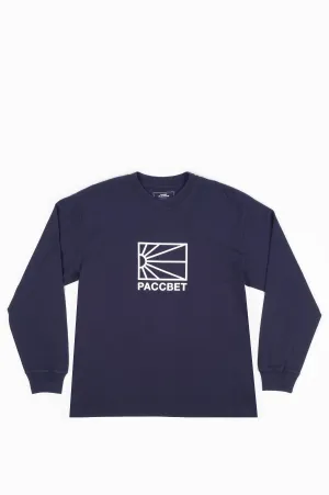 RASSVET L/S LOGO T-SHIRT KNIT NAVY