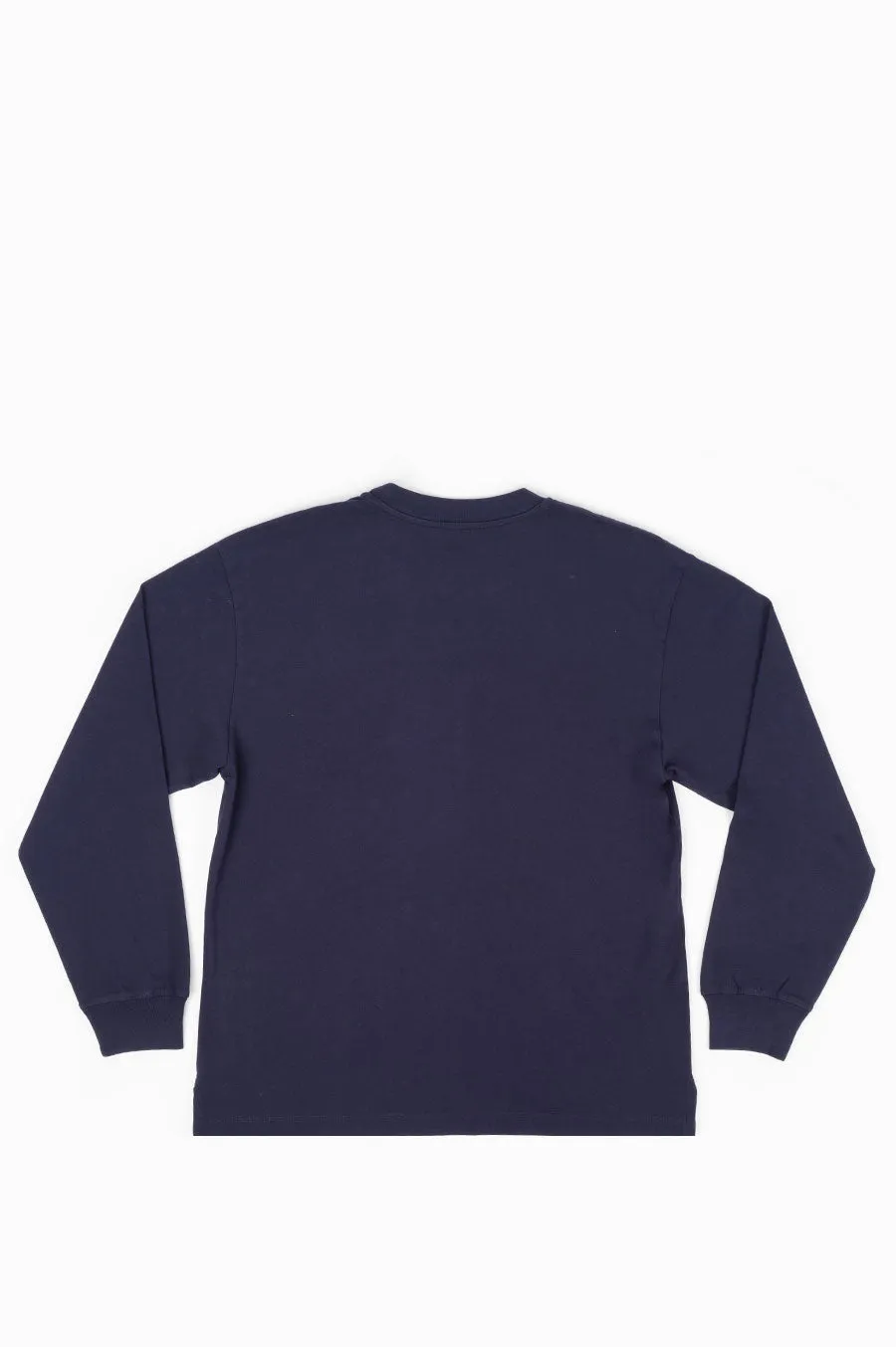RASSVET L/S LOGO T-SHIRT KNIT NAVY