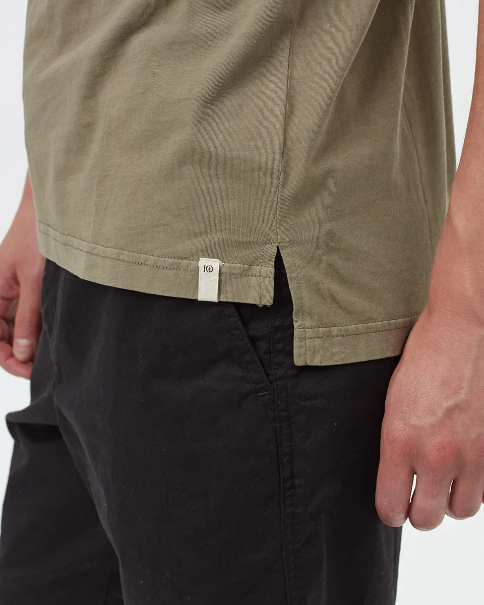Regenerative Cotton Step Hem T-Shirt