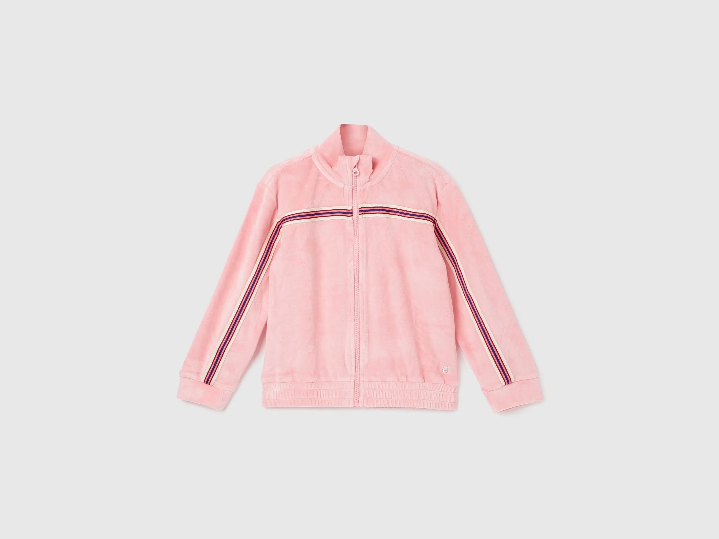 Regular Fit High Neck Solid Girl's Sweatshirt