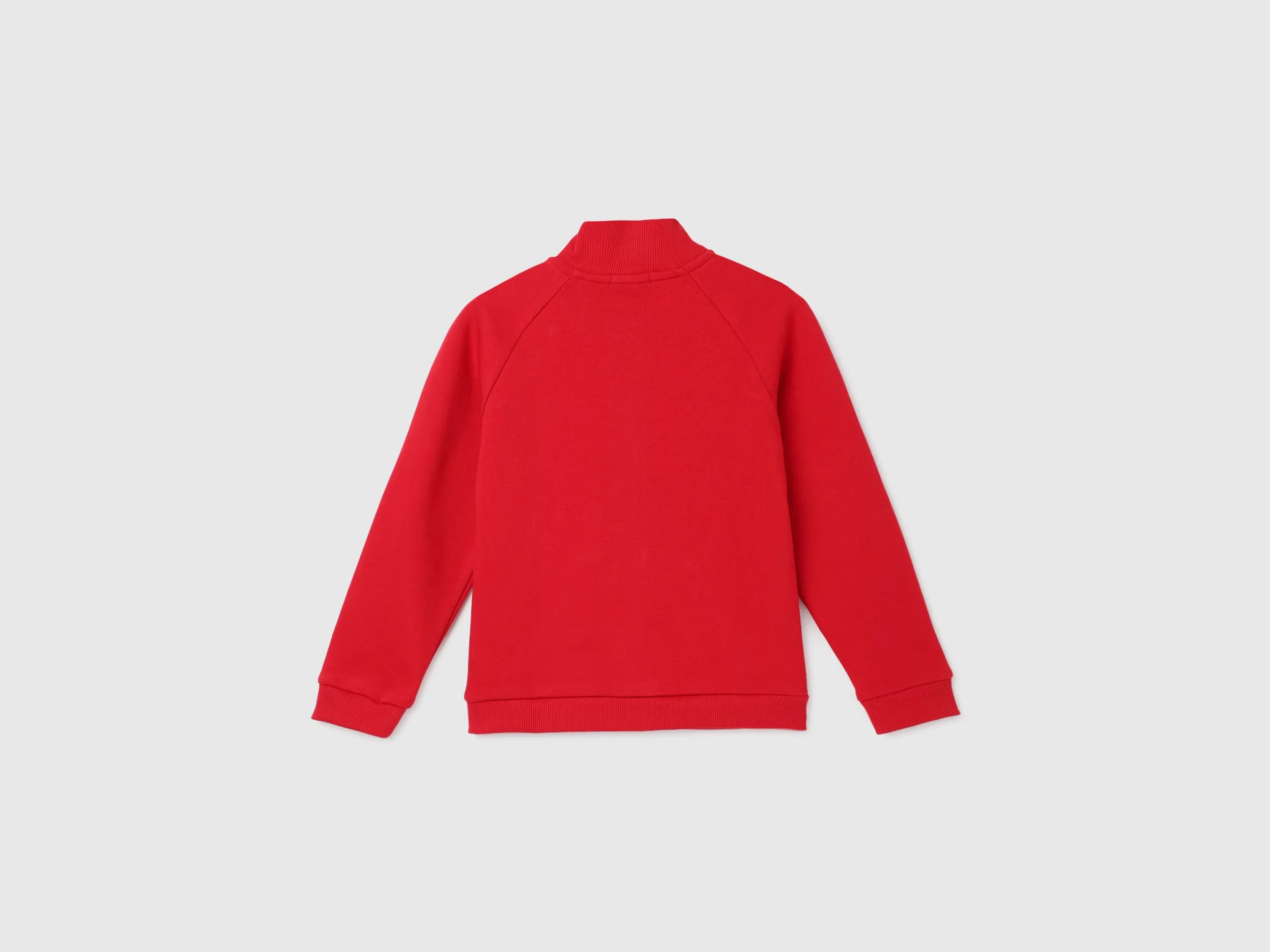 Regular Fit High Neck Solid Girl's Sweatshirt